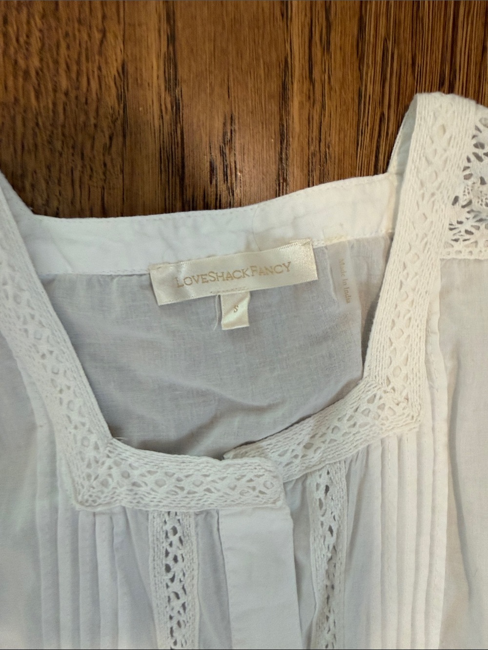 LoveShackFancy White Lace-Trim Maxi Dress - Picture 2 of 4